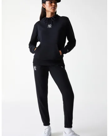 Pantaloni de trening din amestec de bumbac cu logo brodat, Negru