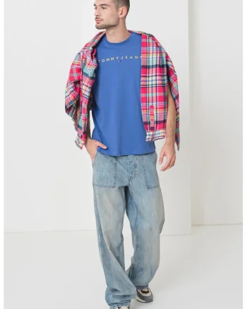 Tricou din bumbac cu logo brodat, Albastru royal/Albastru