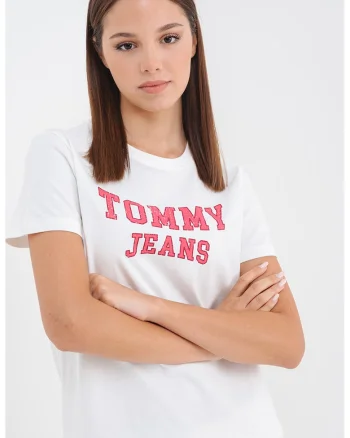 Tricou din bumbac cu imprimeu logo, Alb/Roz
