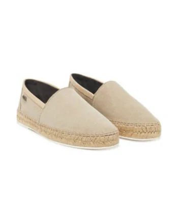 Mocasini barbati,  bej, tesatura textila,