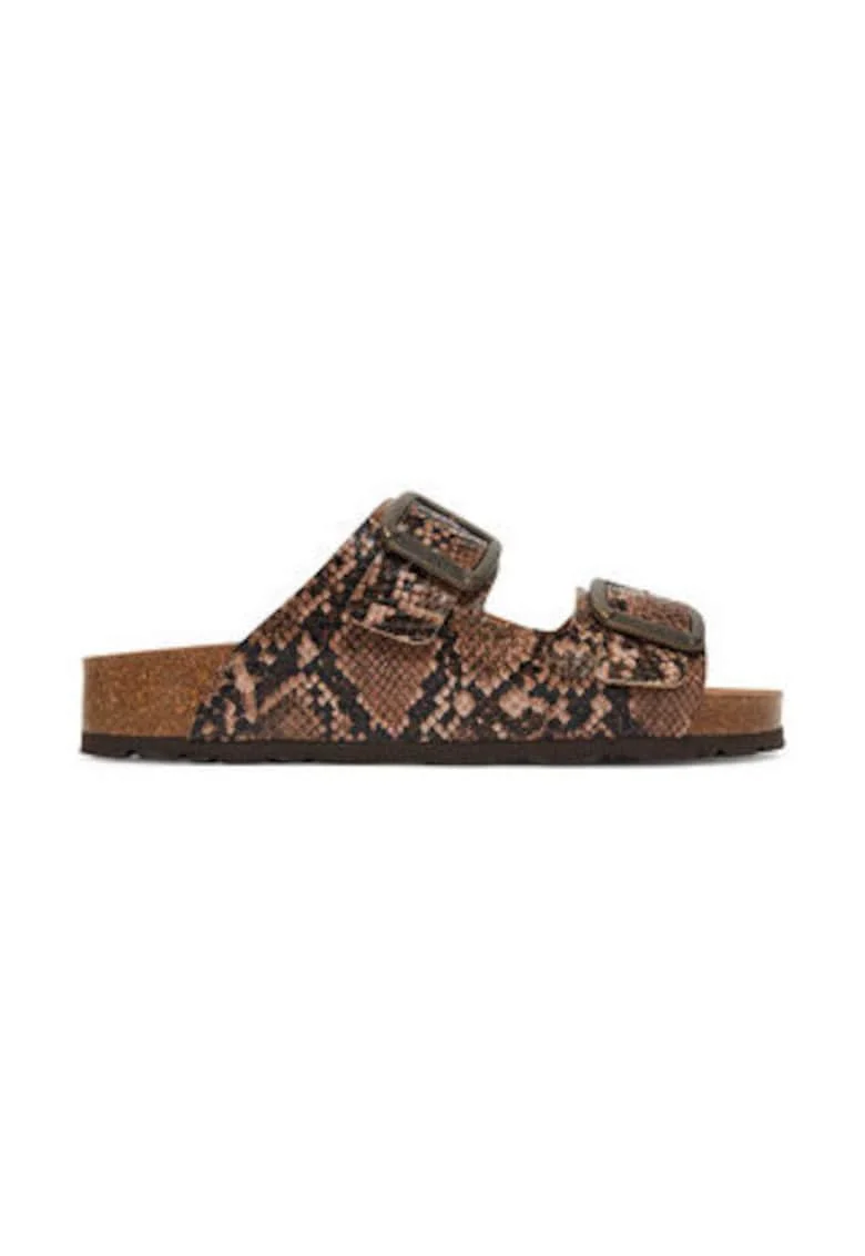Papuci dama, Grunland, piele ecologica, multicolor