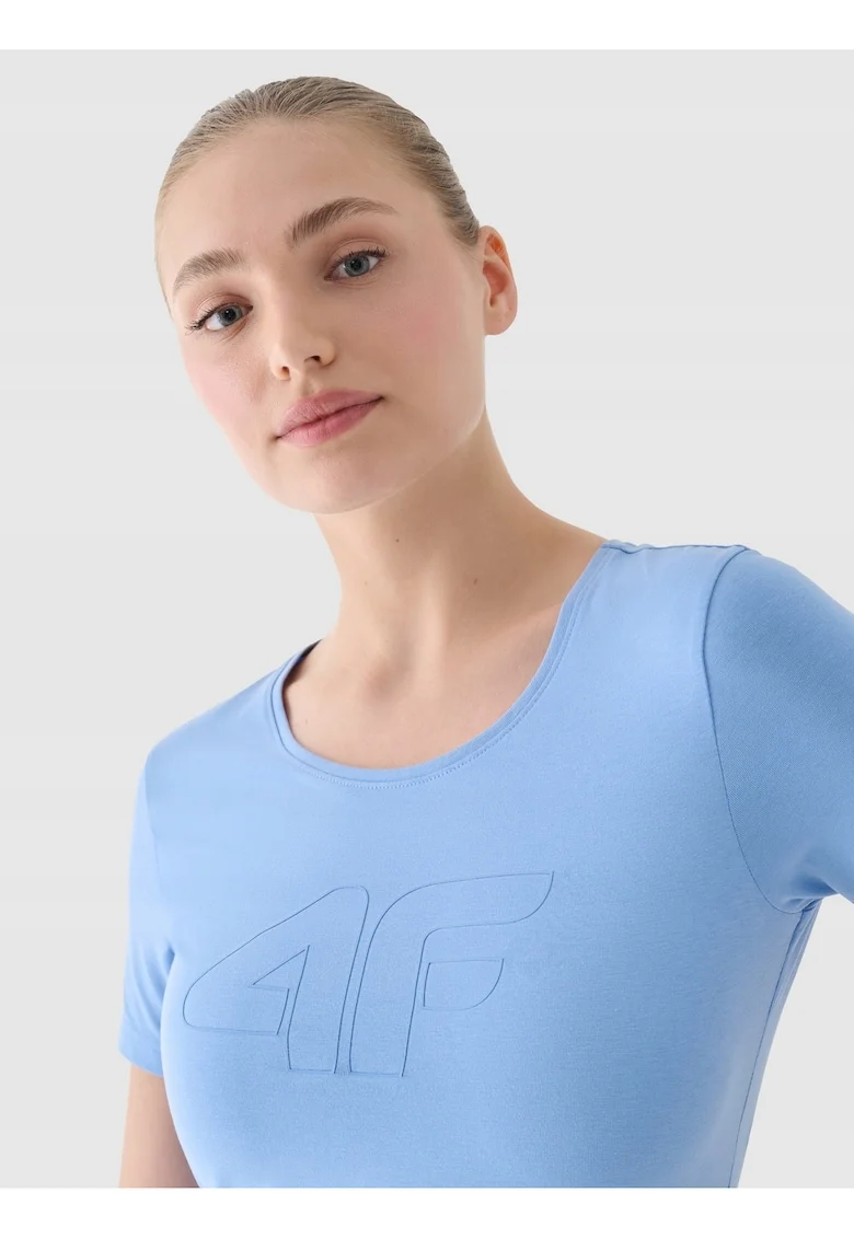 Tricou dama  Slim Fit, bumbac, albastru, casual