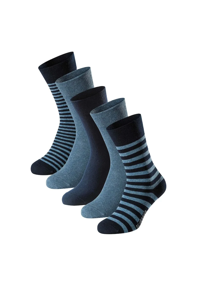 Set de sosete lungi Bluebird - 5 perechi, Albastru glaciar/Bleumarin