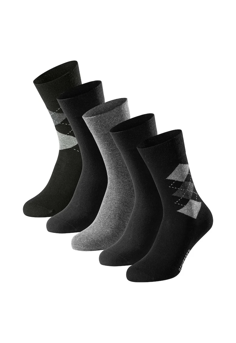 Set de sosete lungi Bluebird - 5 perechi, Negru