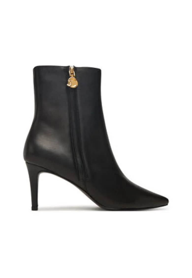 Botine dama 305541796,  Piele naturala, Negru