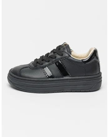 Pantofi sport flatform de piele, Negru