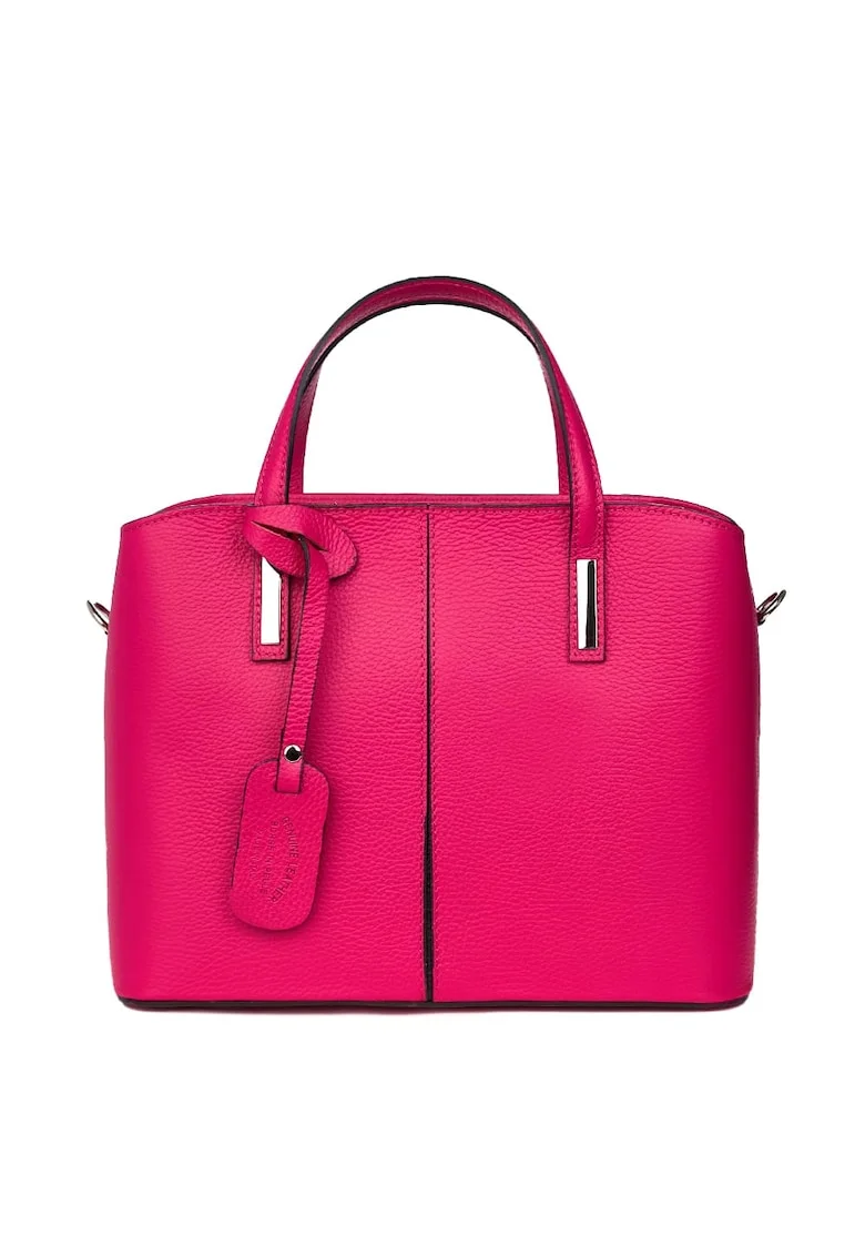 Geanta dama din piele naturala Gianna gri, Fucsia