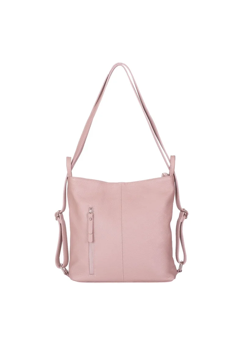 Geanta rucsac 2-in-1 din piele naturala Alesandra, Roz