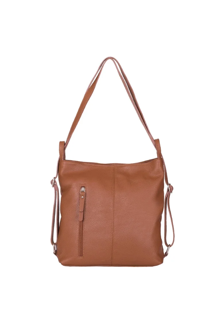 Geanta rucsac 2-in-1 din piele naturala Alesandra, Maro