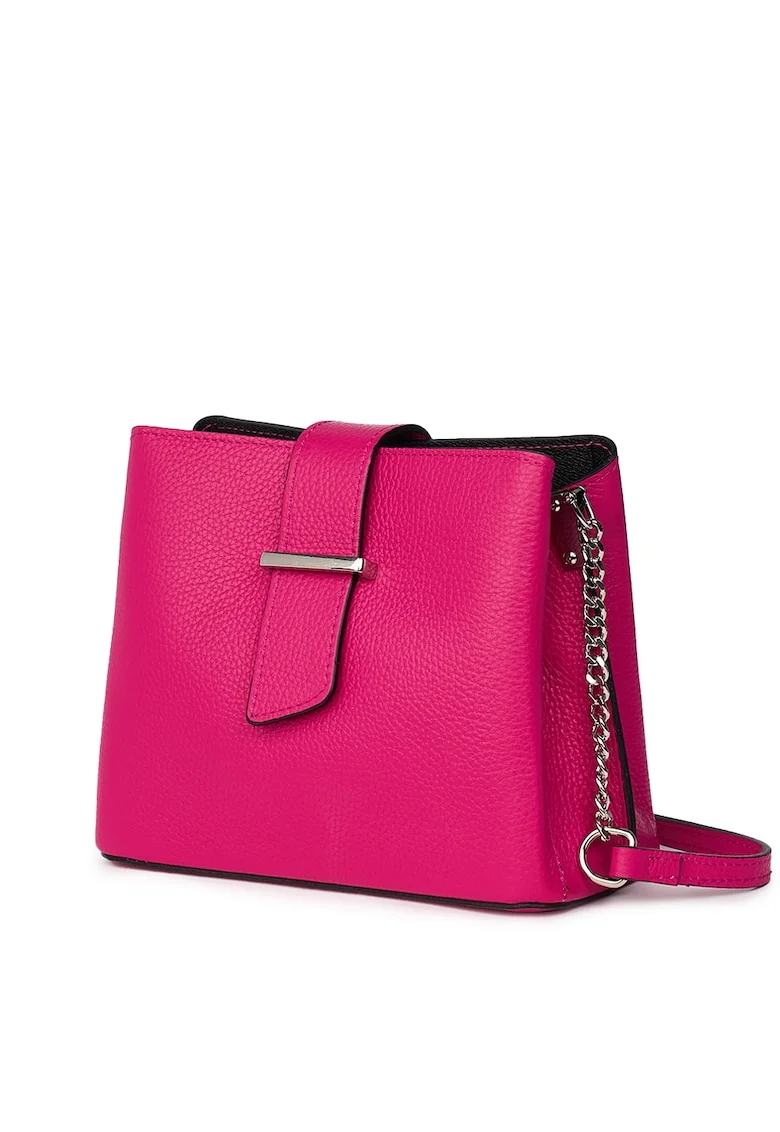 Mini poseta dama din piele Avery, Fucsia