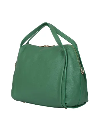 Geanta dama din piele naturala Evelyn, Verde