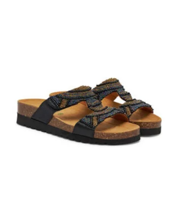 Papuci dama Grunland piele ecologica, Negru