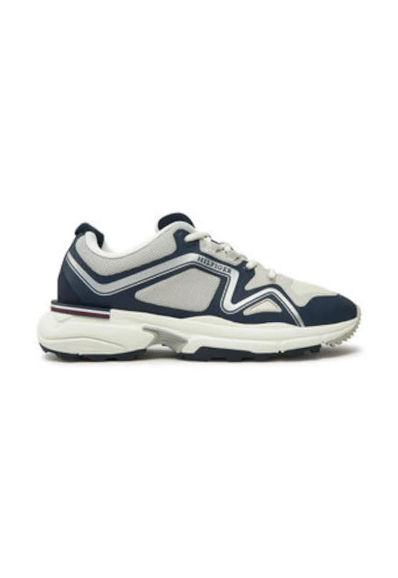 Tenisi barbati,  bleumarin cu accente albe, piele/textil,