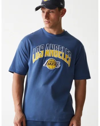 Tricou NBA LA Lakers, Albastru lavanda/Galben pai