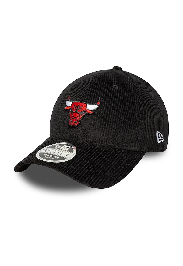 Sapca din reiat cu logo Chicago Bulls 9Forty, Rosu/Negru