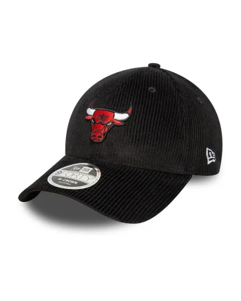 Sapca din reiat cu logo Chicago Bulls 9Forty, Rosu/Negru