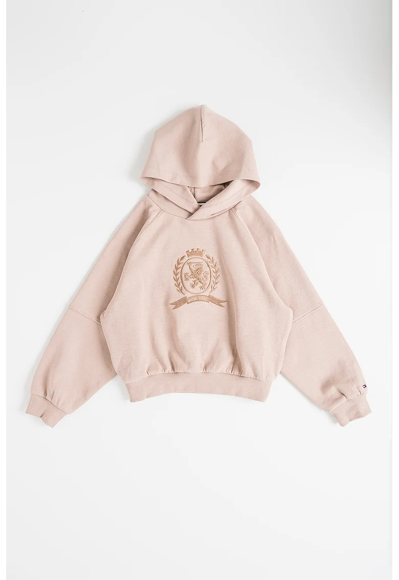 Hanorac cu broderie, Maro camel