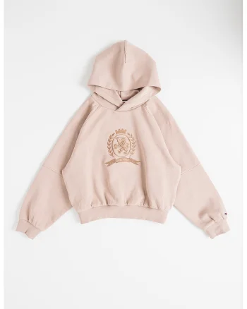 Hanorac cu broderie, Maro camel