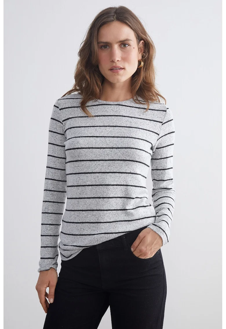 Bluza cu model in dungi, Gri