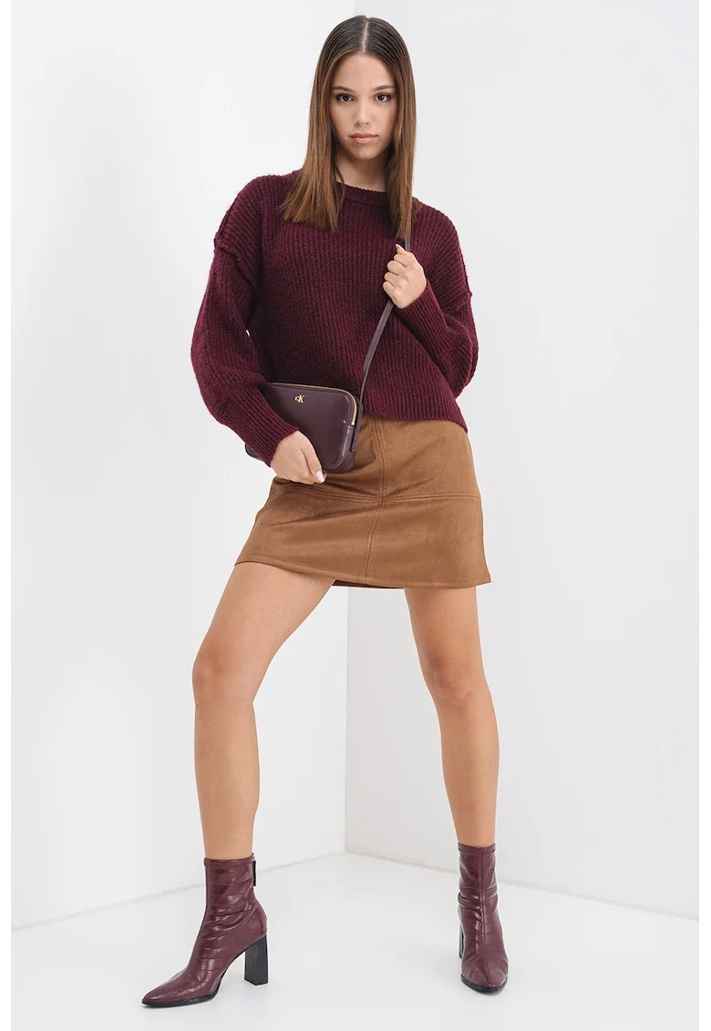 Pulover tricotat gros Mally, Violet tyrian