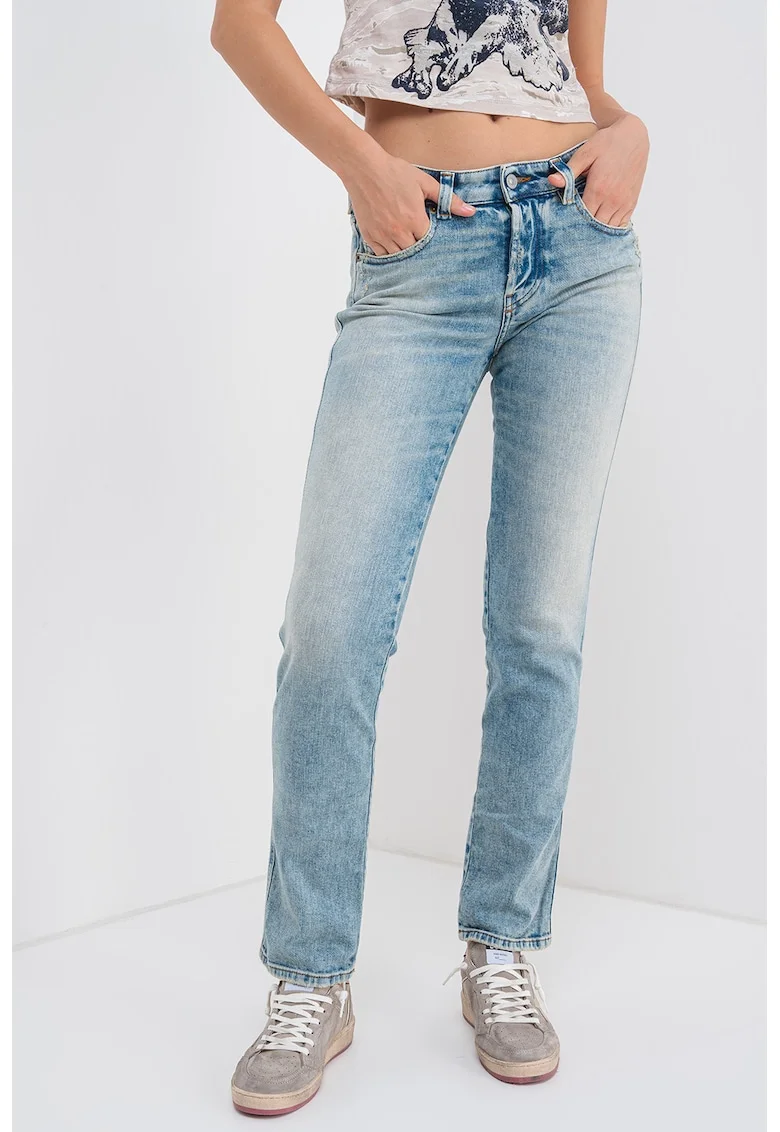 Blugi slim fit 1992 D-Jiann, Albastru deschis melange