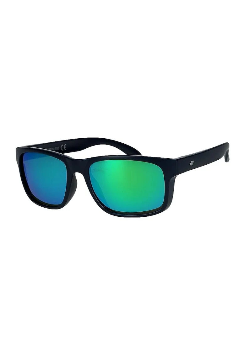 Ochelari de soare  unisex, cu lentile reflectorizante, negri, dimensiune universala