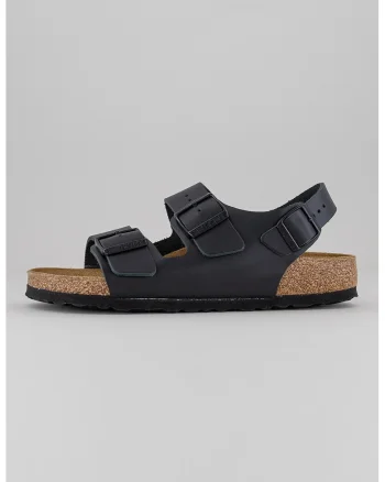 Sandale pentru barbati,  Milano Bs, Piele, Negru, Negru