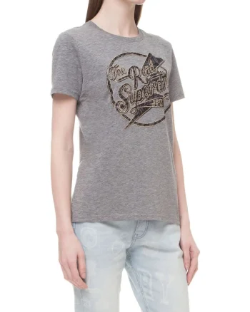 Tricou cu imprimeu Time Real Lace Entry Classic,