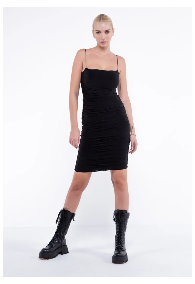 Rochie mini mulata din lycra cu fronseuri