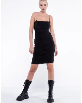Rochie mini mulata din lycra cu fronseuri