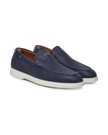 Mocasini barbati,  piele naturala, bleumarin