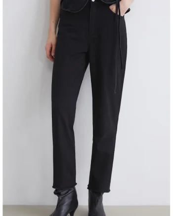 Blugi regular fit cu talie medie, Negru