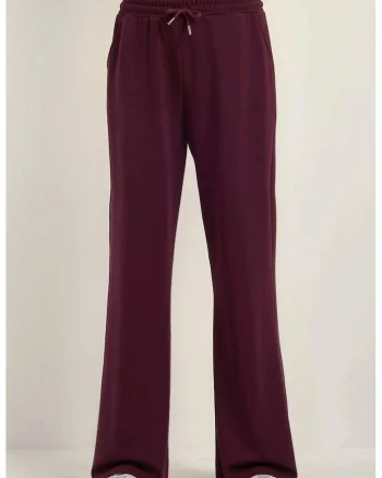 Pantaloni de trening,  croi larg, moale, visiniu, modal