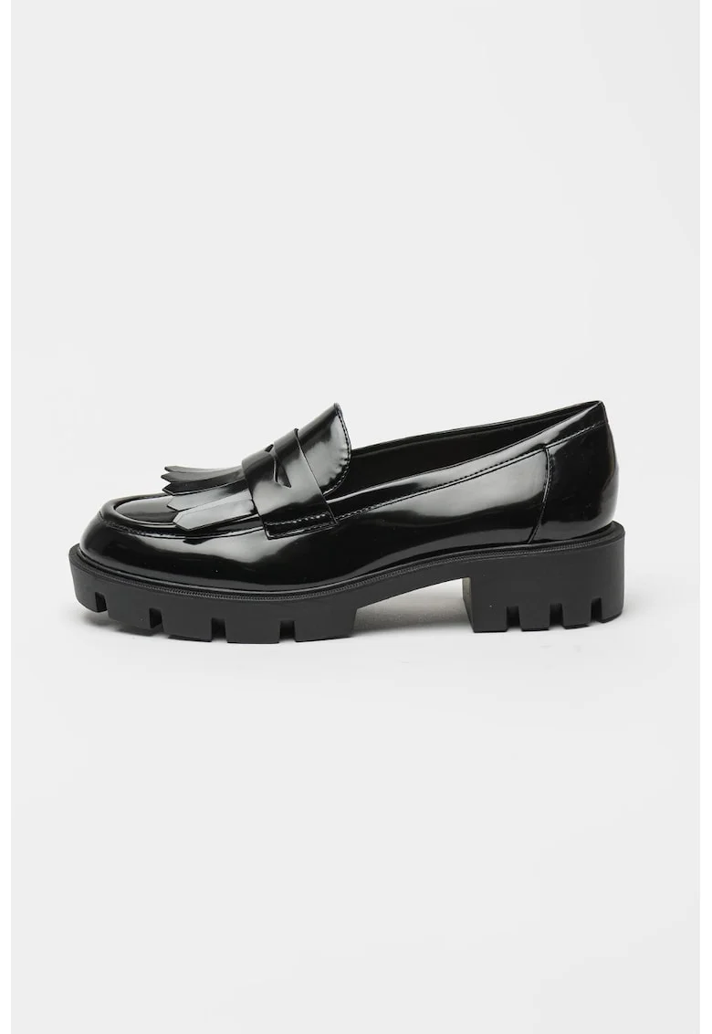 Pantofi loafer din piele ecologica Missa, Negru