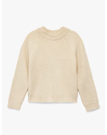 Pulover tricotat cu maneci raglan, Bej