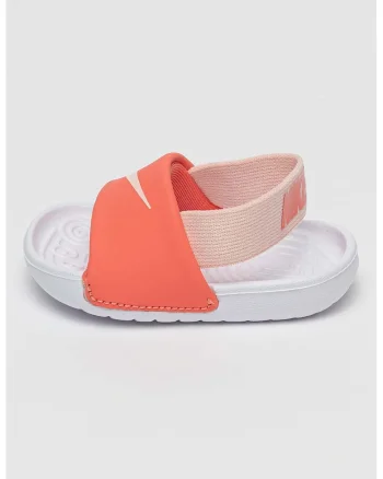Papuci slingback Kawa, Roz pastel/Alb optic
