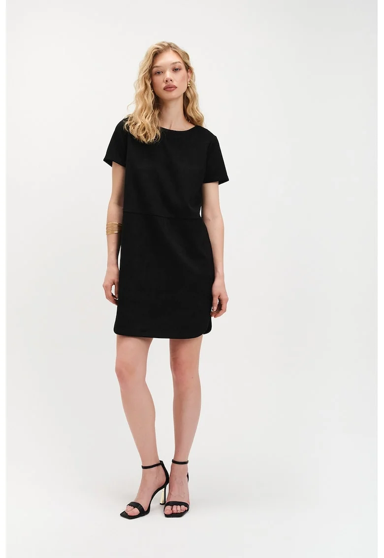 Rochie midi cu cordon, Negru