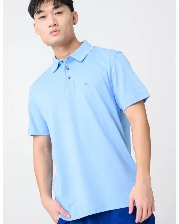 Tricou polo din bumbac cu monograma brodata discreta