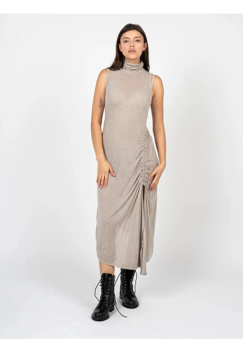 Rochie midi cu slit lateral,