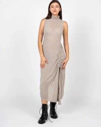 Rochie midi cu slit lateral,