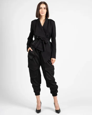 Pantaloni Conici Cu Buzunare,