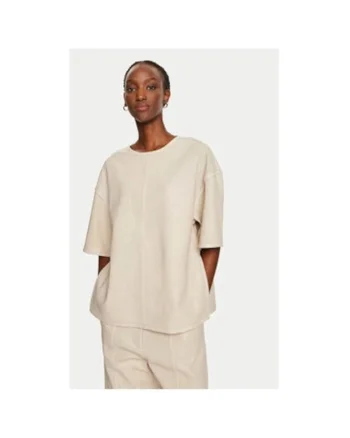 Bluza dama,  304354564, Piele naturala, Bej, Bej
