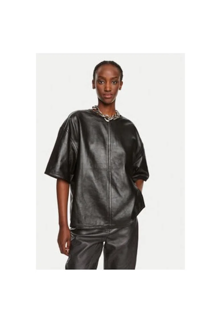 Bluza dama,  304354571, Piele naturala, Negru, Negru