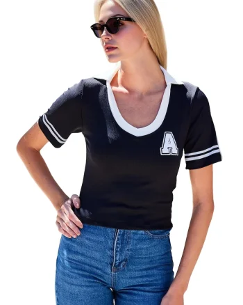 Tricou polo,  Tricot, Negru