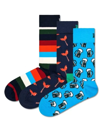 Set de sosete lungi unisex- 3 perechi, Albastru