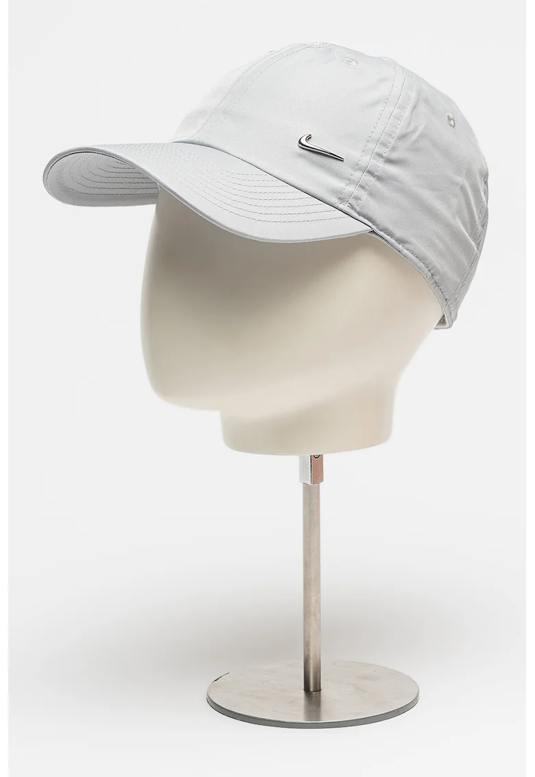Sapca unisex cu monograma metalica discreta, Gri cenusiu