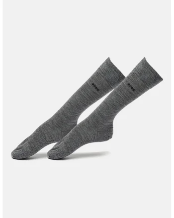 Set de sosete lungi din amestec de lana - 2 perechi, Gri inchis melange