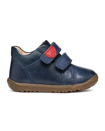 Pantofi sport cu insertii de piele intoarsa, Bleumarin
