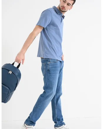 Tricou polo din bumbac cu monograma brodata discreta