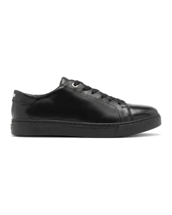 Pantofi sport low-cut de piele, Negru